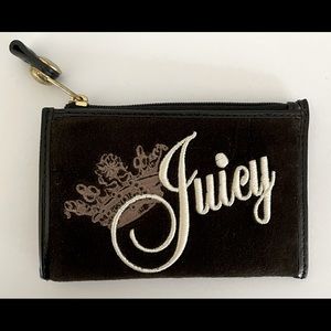 Black Velour Juicy Couture Coin Purse